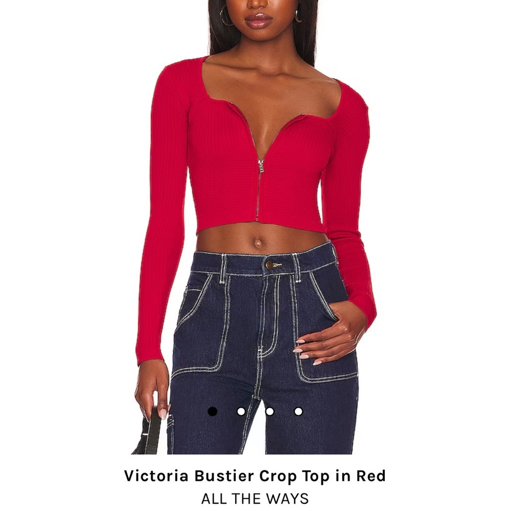 Red crop top in red! Size small